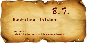 Bucheimer Talabor névjegykártya